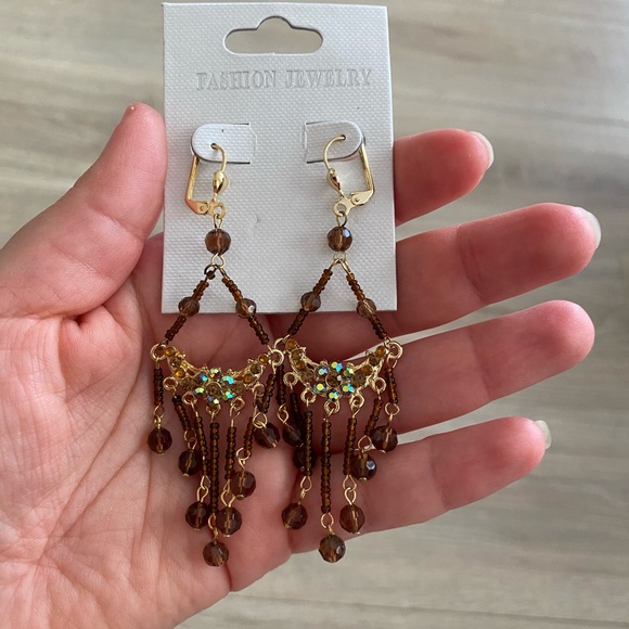 {4 pairs} Fashion long dangle event  earrings - Picture 9 of 9